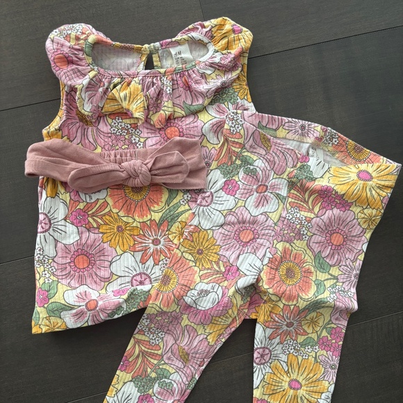 Flower print matching set - Picture 1 of 4